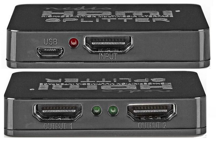 2 Port HDMI Splitter - Full HD, UHD, 4K, 1080P & 3D